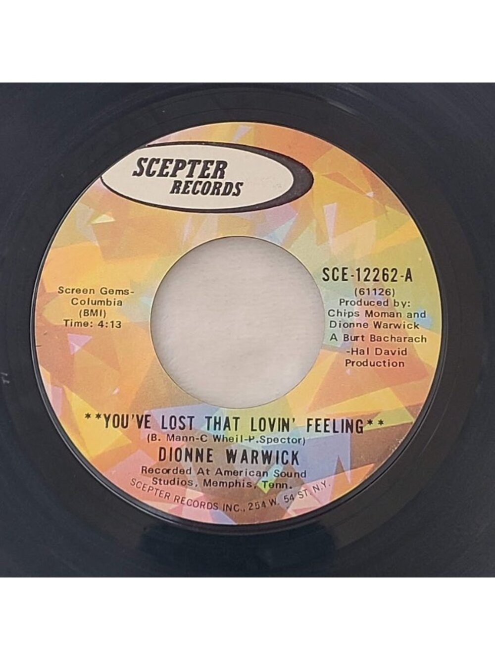 Dionne Warwick You've Lost That Lovin' Feeling / Window Wishing 45 7" Vinyl 1969